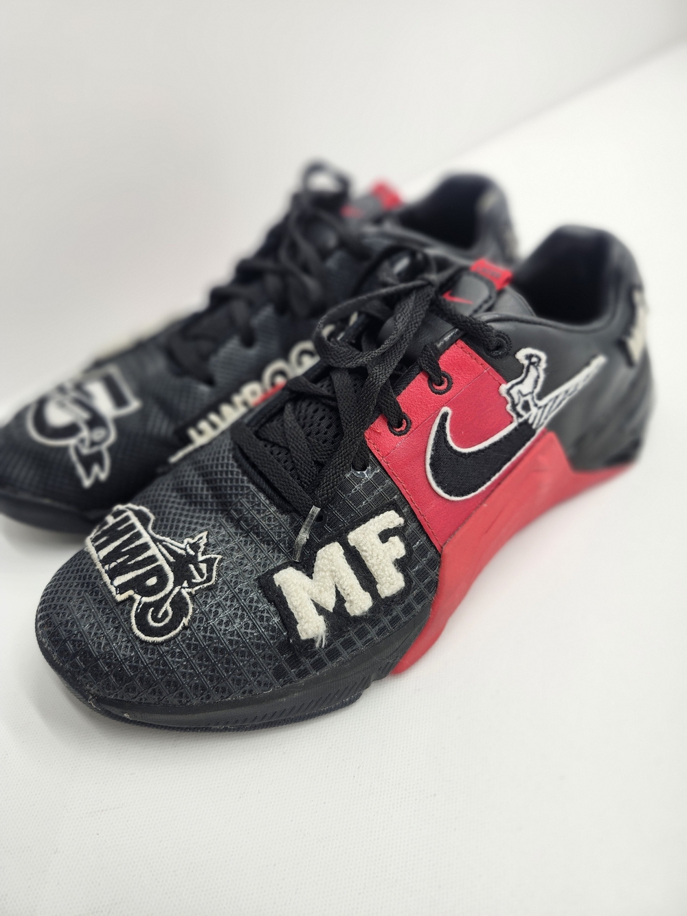 Nike Romaleos 4 Custom Embroidered Weightlifting Shoes Black Red Men's 9